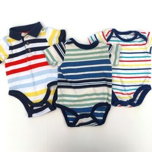 Baby Boy 0-3 Month Onesies 3 PC